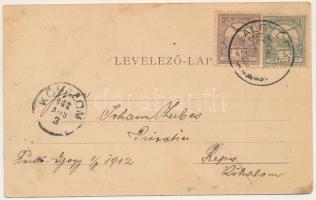 1902 Feredőgyógy, Fürdőgyógy, Algyógyfürdő, Geoagiu-Bai, Feredeu; vízesés, szálloda, Rákóczy és Apaf...