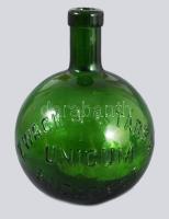 Zwack J. és Társai régi Unicumos üveg, anyagában színezett, hibátlan, m: 18 cm