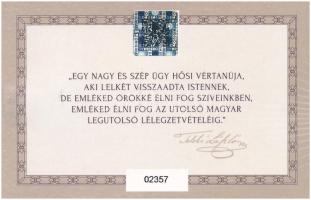 2024. 200Ft bicolor "Batthyány Lajos" első napi veret sorszámozott emléklapon "02357&...