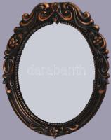 Bronzírozott fém tükör, 29x23 cm