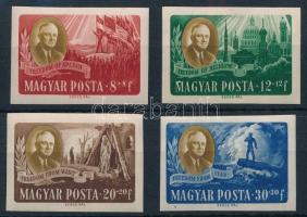 1947 Roosevelt sor 4 klf vágott értéke: 8f, 12f, 20f, 30f