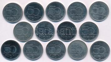 2004-2023. 50Ft (14xklf) forgalmi emlékpénz, egy híján teljes sor, közte "1956-os forradalom&qu...