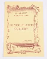 50 részes olasz ezüstözött evőeszköz készlet, díszdobozban