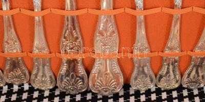 50 részes olasz ezüstözött evőeszköz készlet, díszdobozban