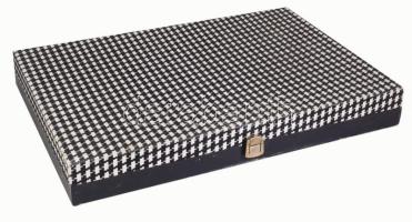 50 részes olasz ezüstözött evőeszköz készlet, díszdobozban