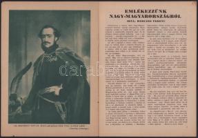 cca 1930 Emlékezzünk Nagy-Magyarországról! I. rész. A Pesti Hírlap kiadása. Benne Herczeg Ferenc, Jó...