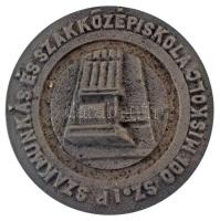 DN "100 Sz. I P Szakmunkás és Szakközépiskola Miskolc" egyoldalas bronz plakett (~110mm) T:AU