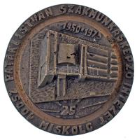1975. "100Sz Pataki István Szakmunkásképző Intézet - Miskolc - 25 éves 1950-1975" egyoldalas bronz emlékérem (87mm) T:AU,XF