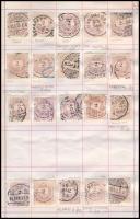 Krajcáros tanulmány gyűjtemény az 1881-es 2kr bélyegből, összesen 698 db bélyeg fogazat és típusvált...