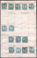 Krajcáros tanulmány gyűjtemény az 1881-es 10kr bélyegből, összesen 600 db bélyeg fogazat és típusvál...