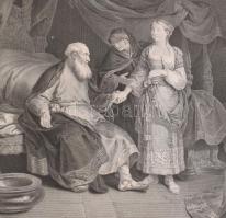 Vizitáció. (Mária látogatása Erzsébetnél) nagy méretű XVIII. századi rézmetszet I. G. Wille munkája....