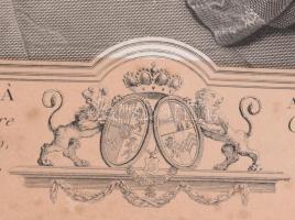 Vizitáció. (Mária látogatása Erzsébetnél) nagy méretű XVIII. századi rézmetszet I. G. Wille munkája....