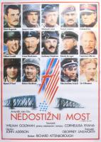 cca 1977 Nedostizni most (A híd túl messze van), jugoszláv filmplakát, ofszet, papír, lapszéli apró szakadással, 70x50 cm