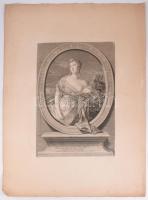 Catherine de Seine, Epouse du Sr Dufresne (színésznő) nagy méretű XVIII. századi rézmetszet Lépicé m...