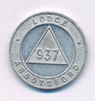 Kanada DN "Lodge Abbotsford - 937 / They received every man a penny (Abbotsfordi páholy - 937 / Minden ember kapott egy penny-t)" kétoldalas Al szabadkőműves zseton (20mm) T:AU Canada ND "Lodge Abbotsford - 937 / They received every man a penny" double-sided Al Freemasonic token (20mm) C:AU