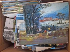 Egy nagy doboznyi MODERN vegyes témájú képeslap: magyar és külföldi városok, motívumlapok / a big bo...