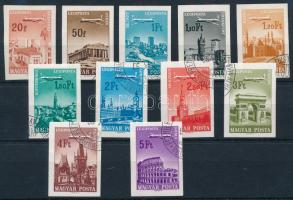 1966 Repülő (VII.) hiányos vágott sor, 10Ft és 20Ft nélkül (11 klf érték)