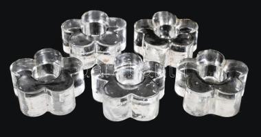 5 darab virág alakú gyertyatartó, d:6cm