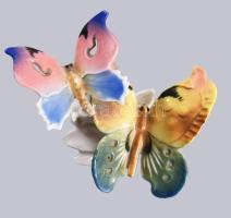 Karl Ens pillangó figura, porcelán, jelzett, hibátlan, m: 6 cm