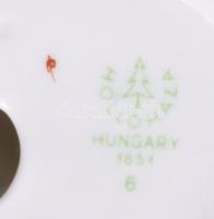 Hollóházi nyúlpár figura, jelzett, hibátlan, m:7,5 cm