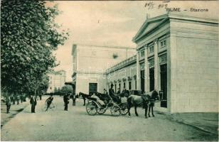 1909 Fiume, Rijeka; Stazione / vasútállomás / railway station (r)