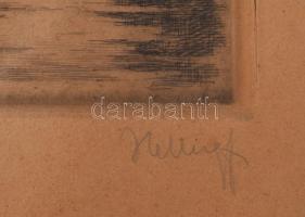 Helbing Ferenc (1870-1958): Vajdahunyad, Városliget. Rézkarc, papír, jelzett, lap széle kissé foltos...