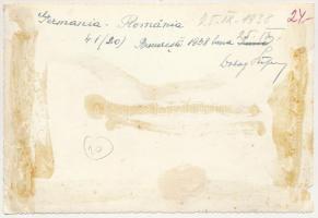 1938 Bucharest, Bukarest, Bucuresti, Bucuresci; Németország - Románia 4:1 (2:0) labdarúgó mérkőzés, ...