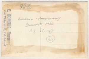 1936 Bucharest, Bukarest, Bucuresti, Bucuresci; Románia - Magyarország 1:2 (0:1) labdarúgó mérkőzés,...