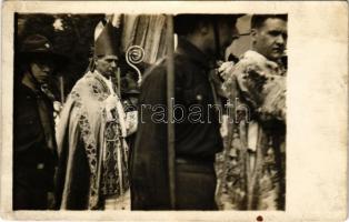 1928 Nagyvárad, Oradea; Körmenet Szent László ereklyével, cserkészek / procession with Saint Ladislaus I of Hungary relic, boy scouts. photo (fl)