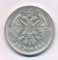 Jugoszlávia 1931. 20D Ag "I. Sándor" T:XF Yugoslavia 1931. 20 Dinara Ag "Alexander I" C:XF Krause KM#11