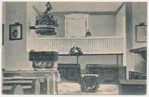 Válaszút, Rascruci; Református templom, belső. Fogyasztási szövetkezet kiadása / Calvinist church, interior (EK)