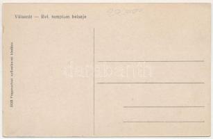 Válaszút, Rascruci; Református templom, belső. Fogyasztási szövetkezet kiadása / Calvinist church, i...