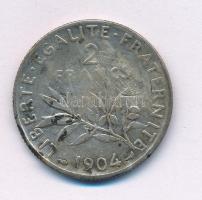 Franciaország 1904. 2Fr Ag T:F France 1904. 2 Francs Ag C:F Krause KM#845.1