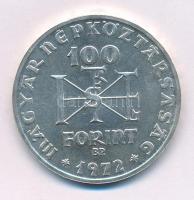 1972. 100Ft Ag "Szent István" T:UNC Adamo EM39