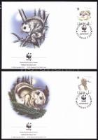 WWF Chipmunks set + 4 FDC WWF Mókusok sor + 4 FDC WWF Gewöhnliches Gleithörnchen Satz + 4 FDC