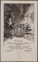 1916 "Karácsony a harctéren" emléklap, hajtott, hátoldalon kézírásos órarenddel