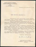 1933 Cholnoky Jenő (1870-1950) földrajztudós autográf aláírással ellátott levele a Magyar Földrajzi Társaságot bemutató, ajánló levelén.  A Magyar Földrajzi Társaság, amely 1872-ben alakult, a hazai földrajztudomány egyik legfontosabb intézményi kerete volt. A Társaság célja a földrajzi kutatások előmozdítása, az ismeretterjesztés, valamint a nemzetközi tudományos kapcsolatok ápolása volt. Tevékenysége kiterjedt előadások, kiadványok és kutatási programok szervezésére, jelentős szerepet játszott a magyar földrajztudomány nemzetközi beágyazásában. A két világháború közötti időszakban a Társaság a magyar tudományos élet egyik meghatározó fóruma maradt, különösen a földrajzi oktatás és kutatás intézményesítésében. Cholnoky Jenő a 20. századi magyar földrajztudomány egyik legnagyobb hatású alakja volt. Egyetemi tanárként, akadémikusként és kutatóként a geomorfológia, a vízrajz és a tájföldrajz területén alkotott maradandót; nevéhez fűződik a Balaton tudományos vizsgálatának megszervezése és irányítása. A Magyar Földrajzi Társaságban hosszú időn át vezető szerepet töltött be, elnökként és irányító személyiségként aktívan formálta annak szakmai irányvonalát és közéleti szerepét. A levél nem csupán személyes autográf dokumentum, hanem hiteles forrás a két világháború közötti magyar tudományos intézményrendszer működéséről és önmeghatározásáról.