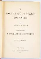 Ribbeck Ottó: A római költészet története. I-III. köt. Ford.: Csiky Gergely, Katona Lajos. I.: A köztársaság költészete. II.: Augustus kora. III.: A császárkor költészete. Bp., 1891-1893, MTA, VI+[2]+420 p.; VIII+447+[1] p.; [4]+552 p. Kiadói egészvászon-kötés, jó állapotban.
