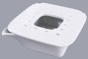 Kahla porcelán rechaud, jelzett, hibátlan, 17,5x17,5 cm