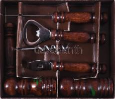 Fa italszervírozó szett dobozában, 16x14 cm