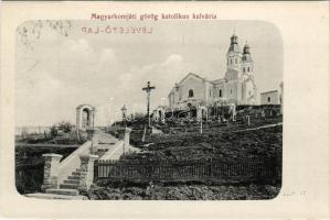 Magyarkomját, Veliki Komjati, Velyki Komiaty; Görögkatolikus templom, kálvária / Greek Catholic church, calvary