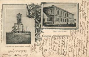 Zalaszentgrót népiskolával és a Vörösbarátok templomával