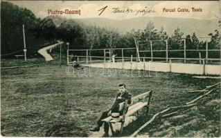 1930 Piatra Neamt, Karácsonkő; Parcul Cozia, Tenis / park, tennis court (EK)