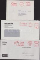 ca 50 db Külföldi gépi bélyegzésű levél és néhány kivágás (közte néhány magyar)