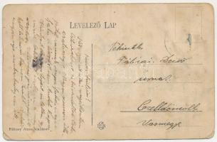 Csatószeg, Csík-Csatószeg, Cetatuia; Fő tér, Rákosy János üzlete és saját kiadása / main square, pub...