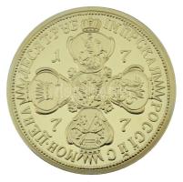 DN "Történelmi aranypénzek -II. (Nagy) Katalin 10 rubel" aranyozott Cu-Zn utánveret "...