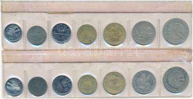 Ausztria 1977-1978 2gr - 1Sch forgalmi sor (2xklf) lezárt fóliacsomagolásban T:UNC
Austria 1977-197...