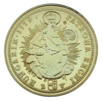 DN "Magyar aranypénzek utánveretben - Mária terézia dukát 1779" aranyozott Ag emlékérem (5...