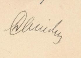 báró Dániel Ernő (1843-1923) kereskedelemügyi miniszter aláírása