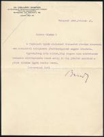 Csilléry András (1883-1964) népegészségügyi (népjóléti) miniszter aláírása